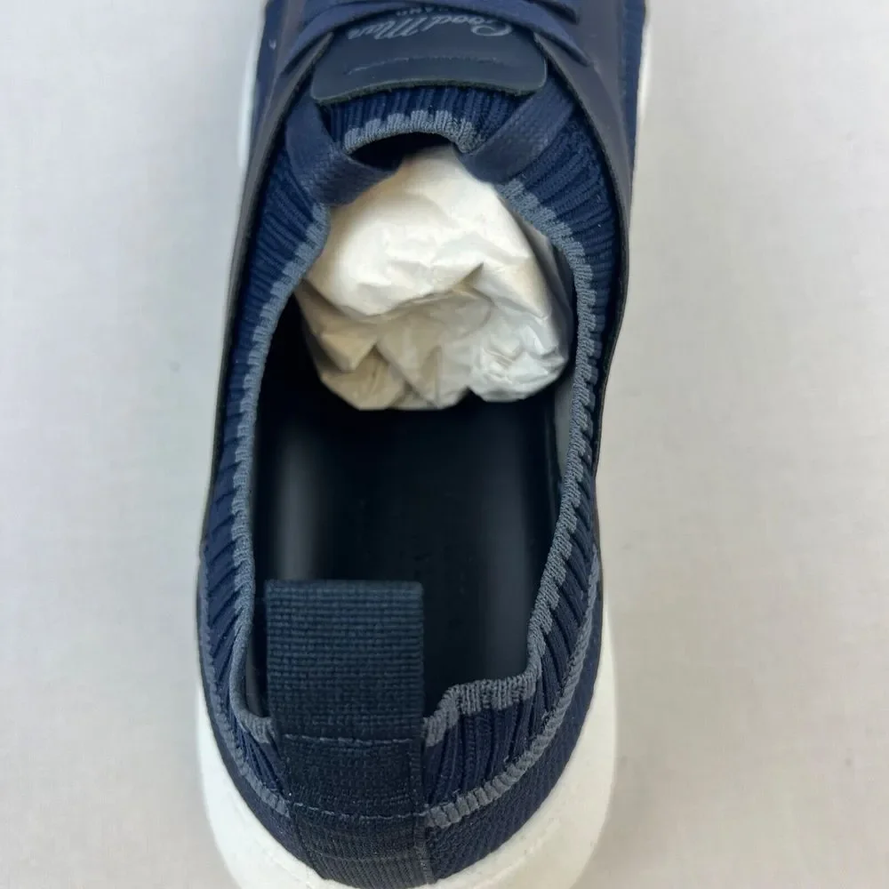 Good Man Brand Mens GMB‎ Knit Trainer Sneakers Blue Sz 10 Italy NEW
